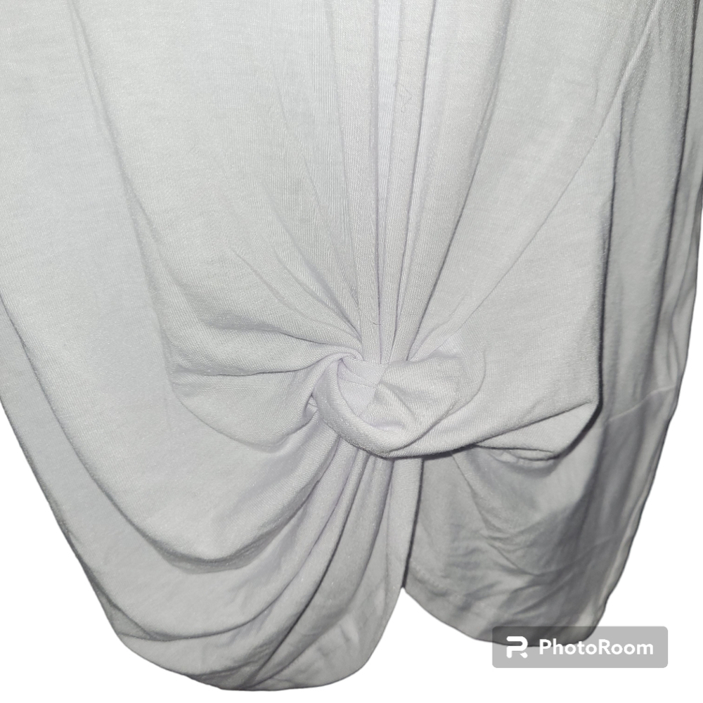 Women's AJ White Knotted T-Shirt Size XL - Picture 4 of 7